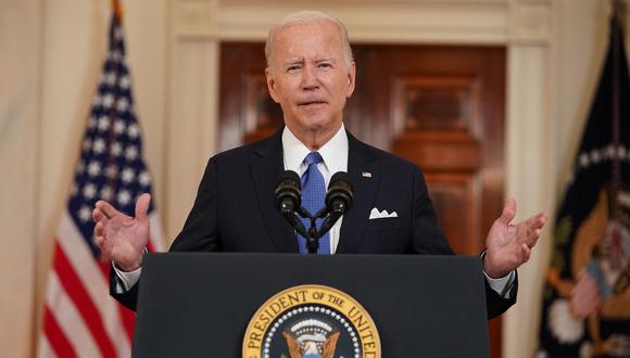 El presidente de Estados Unidos, Joe Biden, se dirige a la nación en la Casa Blanca en Washington, DC, el 24 de junio de 2022, luego de la decisión de la Corte Suprema de EE. UU. de anular Roe vs. Wade. (Foto: Mandel NGAN / AFP)
