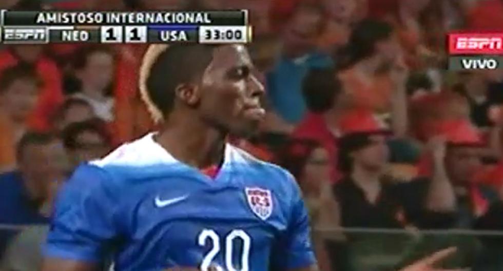 Gyasi Zardes marcó el empate de Estados Unidos frente a Holanda. (Foto: Captura)