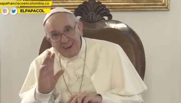 El sumo pontífice señaló en un videomensaje que visitará tierras colombianas como "peregrino de esperanza y de paz". (Foto: Captura)