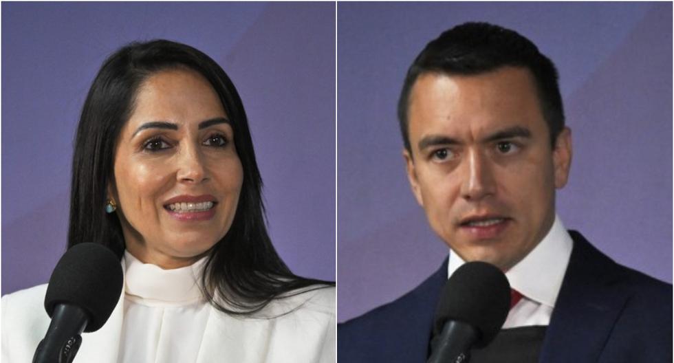 Luisa González y Daniel Noboa disputarán la segunda vuelta presidencial en Ecuador el 15 de octubre. (AFP).