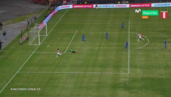 Perú vs. El Salvador: Yordy Reyna casi pone el 1-0 con este remate de zurda. (Foto: captura)