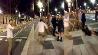 Twitter: se entregó el agresor de una mujer en calle en España