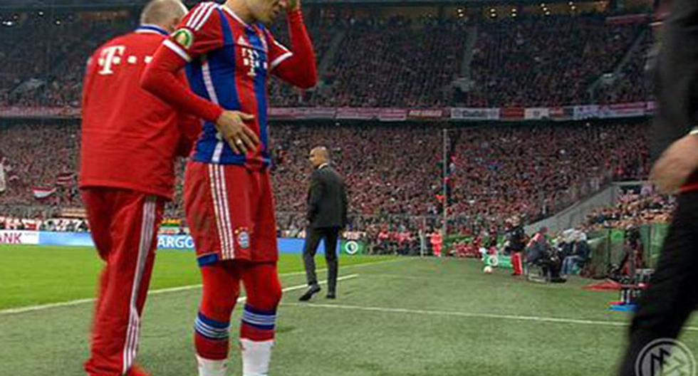 Bayern Munich: Arjen Robben sufre nueva lesión. (Foto: Captura)