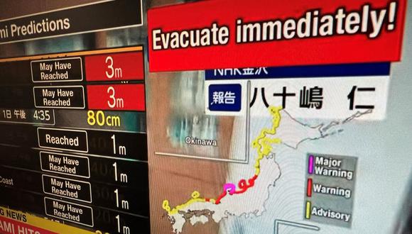 Japón ordena la evacuación de 500.000 personas en Okinawa por tsunami tras terremoto en Taiwán. (Foto referencial, Mladen ANTONOV / AFP).