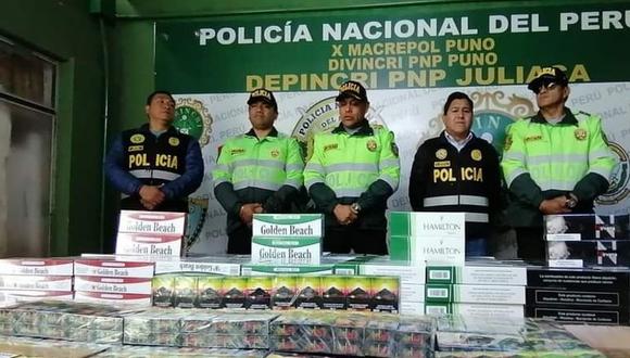 Policía incautó cigarrillos de contrabando en Puno.