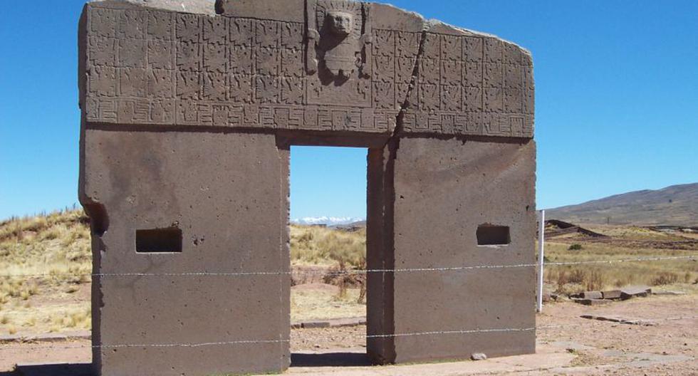 Portada del Templo del Sol de Tiahuanaco. (Foto: Wikimedia)