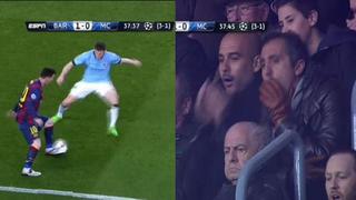 Guardiola: el gesto de Pep tras una huacha formidable de Messi