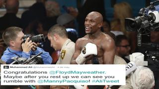 Muhammad Alí desea una pelea entre Mayweather y Pacquiao