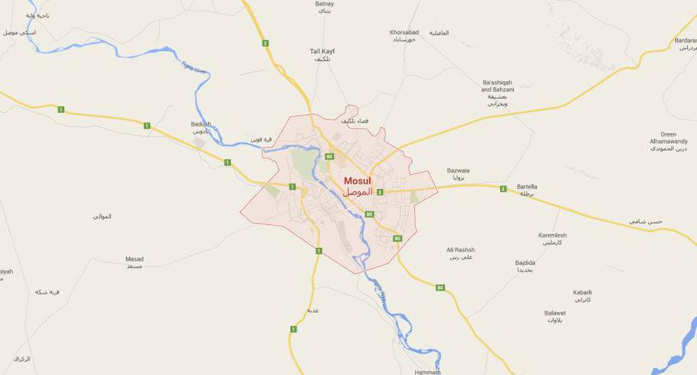 Mosul. (Foto: Google Maps)