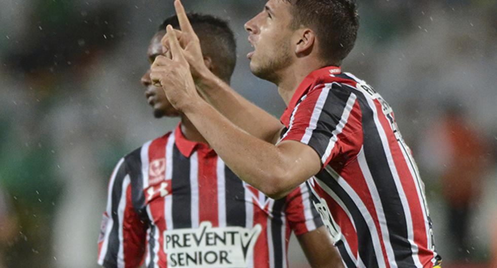 Jonathan Calleri se despidió del Sao Paulo de Christian Cueva con un gol en semifinales de Copa Libertadores ante Atlético Nacional. (Foto: Getty Images)