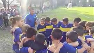 Impresionante arenga de niño de 7 años de Boca Juniors