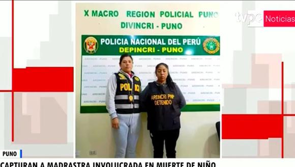 Erika Jennifer Condori Alarcón, una mujer de 26 años, fue detenida por la Policía al ser sospechosa de matar a golpes a su hijastro de 5 años. (Foto: TV Perú Noticias)