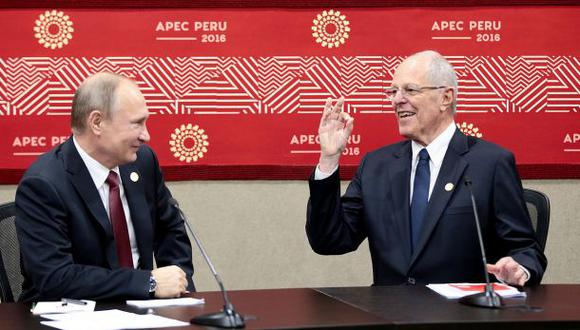 El presidente peruano Pedro Pablo Kuczynski se reuni&oacute; hoy con su hom&oacute;logo ruso Vladimir Putin en el marco de la cumbre APEC que se realiza en Lima. (Foto: Presidencia de la Rep&uacute;blica)