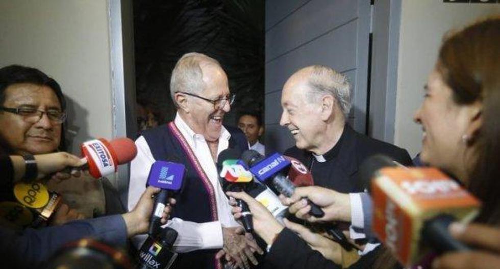 PPK se reunión con Juan Luis Cipriani. (Foto: Perú 21)