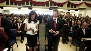 Ollanta Humala participó por primera vez en Acción de Gracias