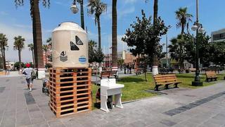 Coronavirus en Perú: instalan lavaderos portátiles en Plaza de Armas por Covid-19 en Chincha | FOTOS