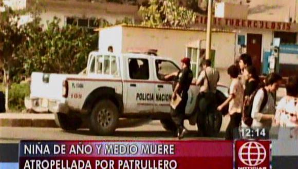 Patrullero atropella y mata a niña de un año en Carabayllo