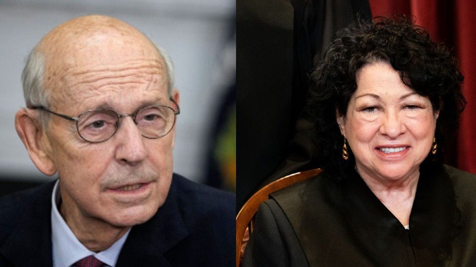 Stephen Breyer and Sonia Sotomayor.  (GETTY IMAGES)