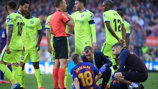 Barcelona: Jordi Alba se lesionó, quedó descartado ante Napoli y se perdería clásico contra Real Madrid