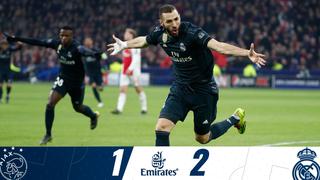 Real Madrid venció de visita 2-1 a Ajax por la Champions League