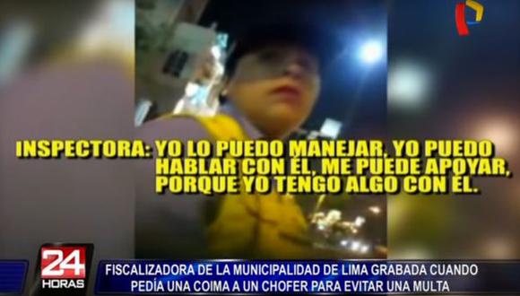 Municipalidad de Lima: inspectora pidió coima a chofer [VIDEO]