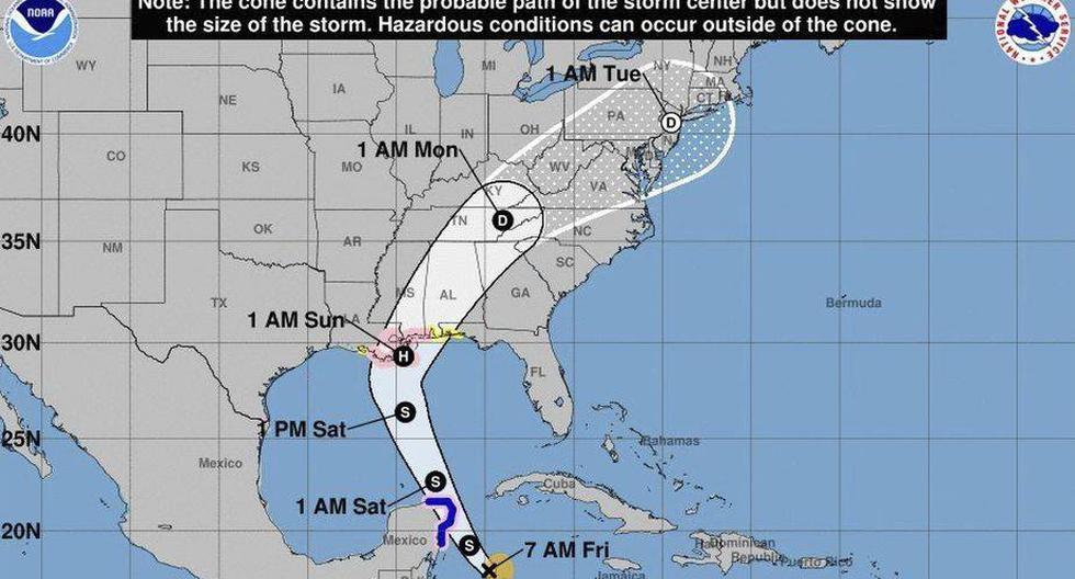 El ojo del huracán pasará por "partes de Misisipi, Alabama y Tennessee" (Foto: EFE)