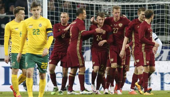 Rusia goleó 3-0 a Lituania antes del test ante Francia [VIDEO]