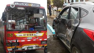 Accidente entre bus y carro privado dejó nueve heridos en SJM