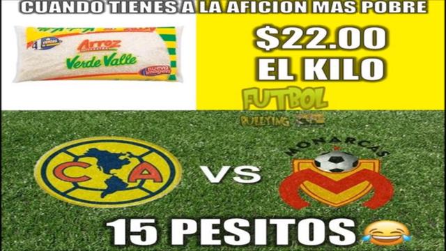 El duelo de este sábado entre América de México y Monarcas Morelia originó divertidos memes en Facebook. El duelo se llevará a cabo en el Estadio Azteca (Fotos: Facebook)