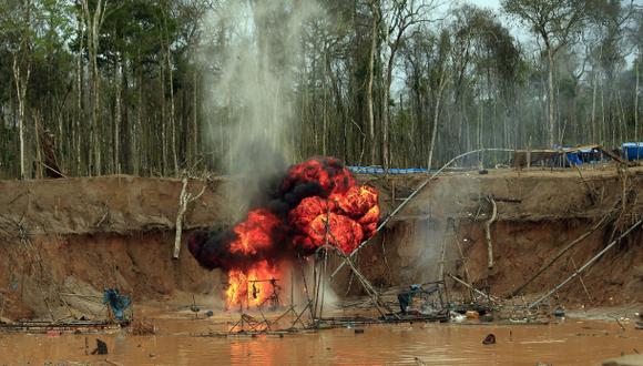 Desalojan a mineros ilegales cerca de reserva de Tambopata