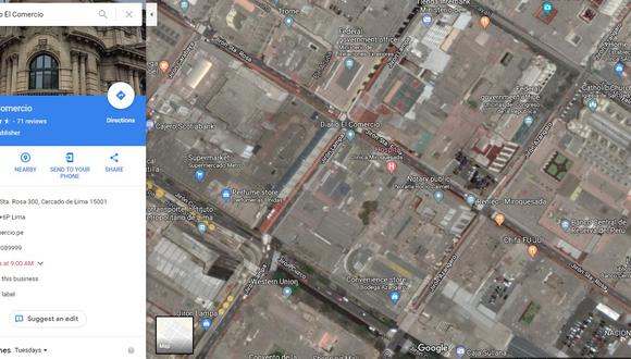 (Foto: captura de Google Maps)