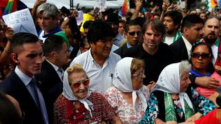 Evo Morales marcha con las Madres de Plaza de Mayo en Argentina | FOTOS