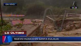 Santa Eulalia y Chosica: nuevo huaico bloquea Carretera Central