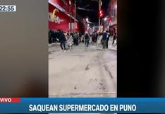 Puno: reportan saqueos a locales de Plaza Vea y La Curacao | VIDEO