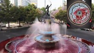 Piletas de agua de México amanecen ‘ensangrentadas’ en protesta por los miles de feminicidios