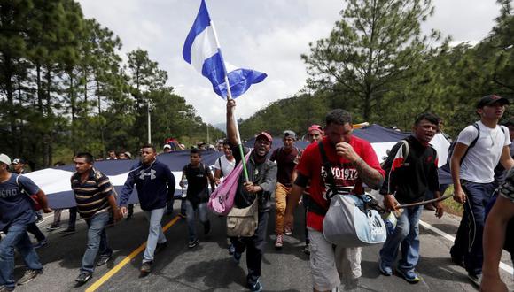 La primera caravana de migrantes partió el 13 de octubre de San Pedro Sula con dirección a Estados Unidos y entró a México el 19 de octubre. (Foto: EFE)