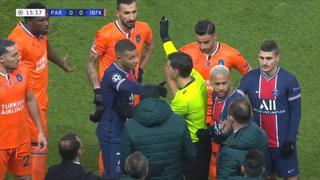 Neymar y Mbappé pidieron la salida del cuarto árbitro tras acto racista en el PSG vs. Istanbul [VIDEO]