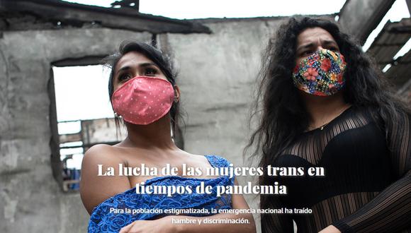 Los trabajos periodísticos seleccionados son 'La lucha de las mujeres trans en tiempos de pandemia' y 'Cobertura sobre los intereses del Congreso por aprobar la formalización de los taxis colectivos y por ampliar el permiso a todas las combis de Lima'.