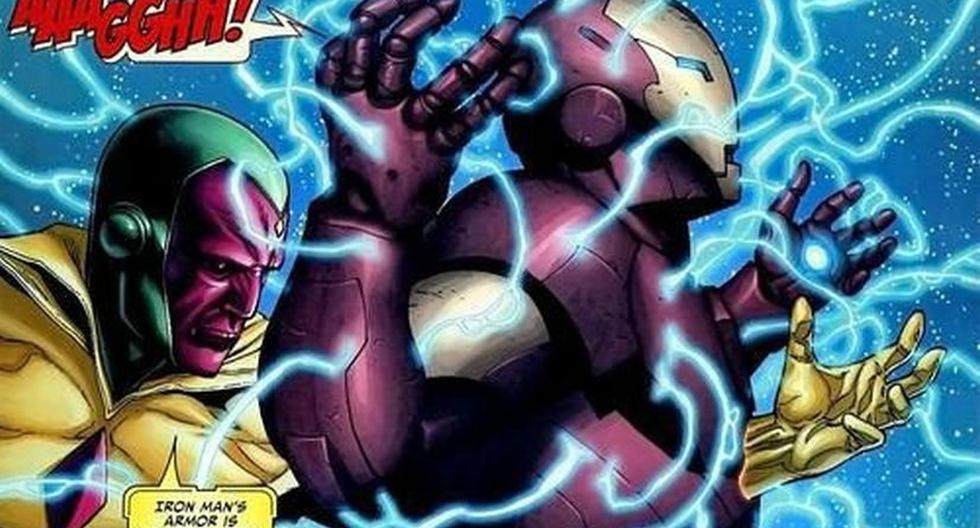Vision en 'Civil War' junto a Iron Man (Foto: Marvel)