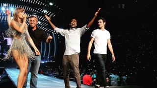 Taylor Swift en concierto con Chris Rock y Joey de "Friends"