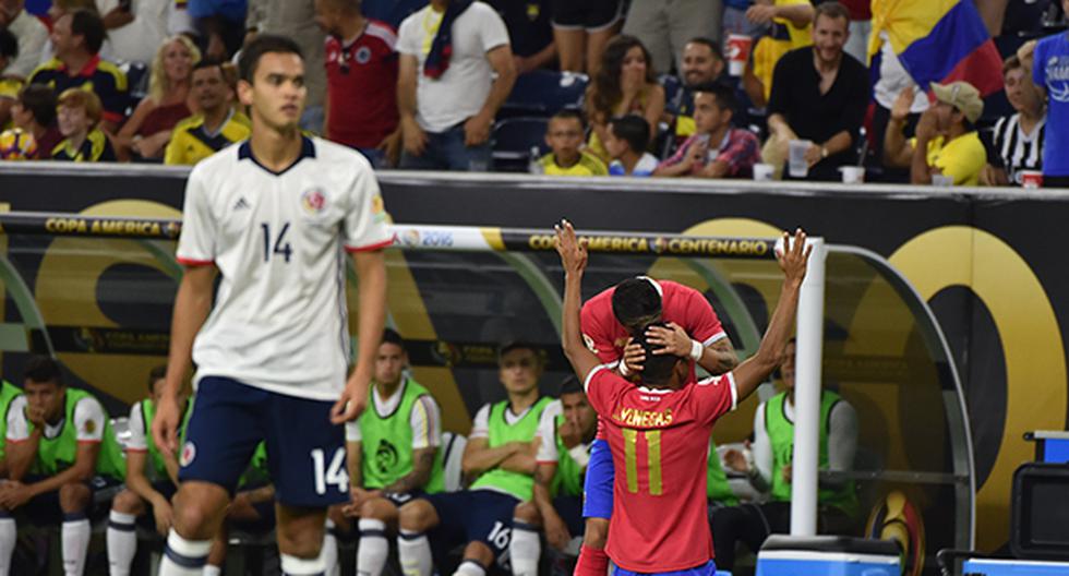Colombia cayó ante Costa Rica por el cierre del grupo A de la Copa América. (Foto: AFP)