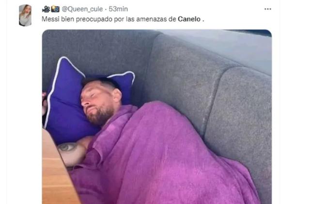 Muchos usuarios bromearon con el hecho de que Lionel Messi, aparentemente, no le da importancia a lo dicho por Canelo Álvarez. (Foto: @Queen_cule / Twitter)