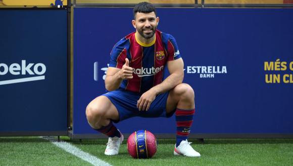 Sergio Agüero alista el debut con Barcelona. (Foto: AFP)