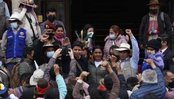 Pedro Castillo se reúne con dirigentes de las rondas campesinas en Palacio de Gobierno