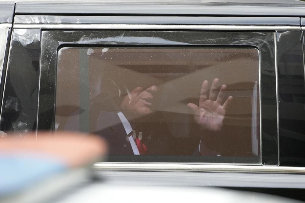 Former President Donald Trump leaves the Wilkie D. Ferguson Jr. United States Courthouse, Tuesday, June 13, 2023, in Miami.  (AP Photo/Chris O'Meara)