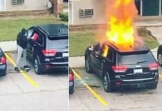 Mujer le prende fuego al carro de su expareja y el karma le da una lección que jamás olvidará