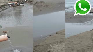 WhatsApp: desperdicio de agua potable en playa Las Sombrillas