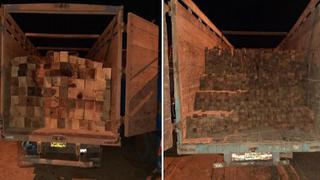 Ucayali: PNP incauta más de 14 mil pies tablares de madera “machimango” y detiene a 4 sujetos