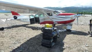 Vraem: incautaron avioneta boliviana y 332 kilos de cocaína
