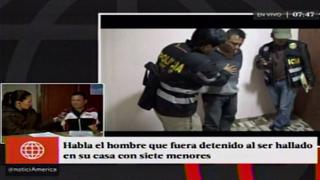 Así se defendió el sujeto que fue detenido con 7 menores en SJL